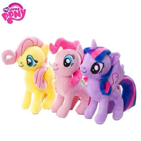 Jucarie din plus My Little Pony, inaltime 22cm, roz, galben, mov
