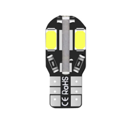 Bec led auto, 12V, W5W, T10, cod culoare 6000K, canbus, 2W, lumina alba, led SMD, pentru plafoniera, bord, pozitie, numere