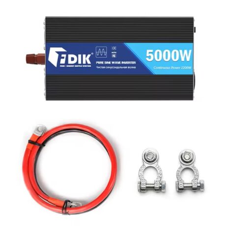Invertor FDIK, 24V, 12V, 5000W, Sinus pur pentru Sisteme de panouri Fotovoltaice, Rulote, camping, camion, autocar, autoutilitara transport