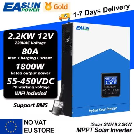 Invertor cu incarcator Solar ISolar SMH II 2.2KW 12V + Wifi Hybrid Off Grid