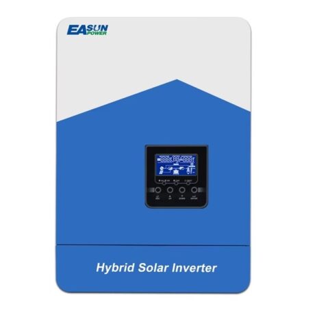 Invertor EASUN solar, hibrid, Off Grid, 48V, SMH III 6.2 Kw, Sinus Pur, Regulator MPPT 120A 50V-450V, modul WIFI inclus, Alb/Albastru