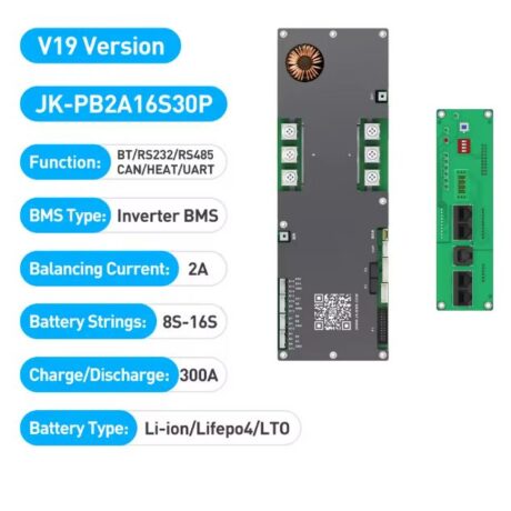 Egalizator baterii, Smart BMS JK , comunicatie CAN, RS485, Bluetooth, 100A, 150A, 200A, 300A, Egalizare 1A/2A, 8-16S