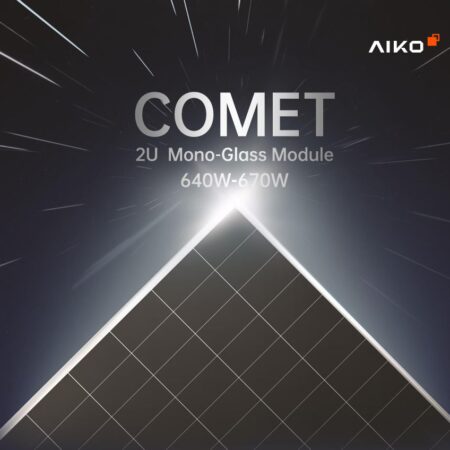 Panou solar fotovoltaic AIKO Comet, 2U, 650Wp, N-TYPE, ABC, Eficienta 24% AIKO-G650MCH72Mw