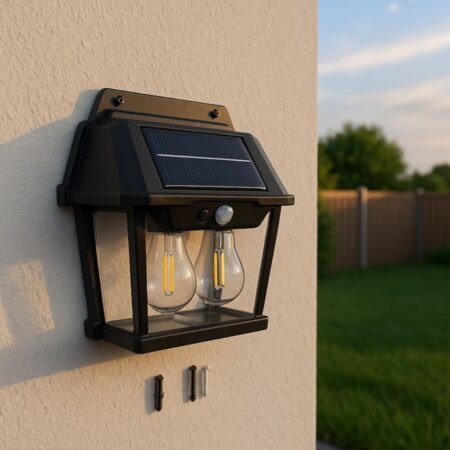 lampa solara de perete cu senzor de miscare